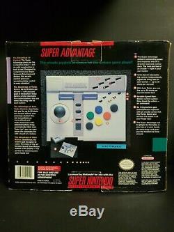 SNES Nintendo Asciiware Super Advantage Turbo Controller Arcade Boxed Box