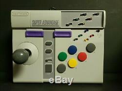 SNES Nintendo Asciiware Super Advantage Turbo Controller Arcade Boxed Box
