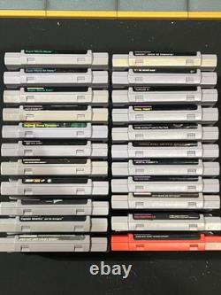SNES SUPER NINTENDO BIG BUNDLE Authentic Tested with 24 Games (READ DESCRIPTION)