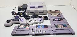 SNES SUPER NNINTENDO CONSOLE SYSTEM With 2X Controller & 6 Games