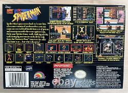 SNES Spider-Man Video Game & Box Super Nintendo Entertainment System Used