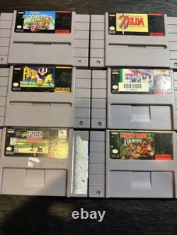 SNES Super Nintendo 6 Game Lot Tested & Authentic Retro Video Game Bundle