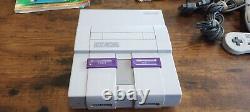 SNES Super Nintendo Bundle 11 Games, 5 controllers, Cleaning cartridge, manual