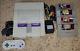Snes Super Nintendo Console Bundle Complete Cables Controller And 4 Games Used