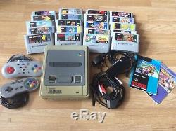 SNES Super Nintendo Console Bundle With 17 Games (fully tested)