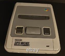 SNES Super Nintendo Console. Peroxide restored, stripped & tested. Pilot Wings