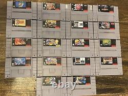 SNES Super Nintendo Console with 18 Games LotTESTED One OwnerSNS-001