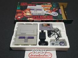 SNES Super Nintendo DONKEY KONG COUNTRY Console System Bundle in Box Boxed