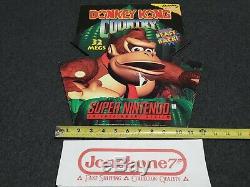 SNES Super Nintendo DONKEY KONG COUNTRY Store Display Sign Promo RARE