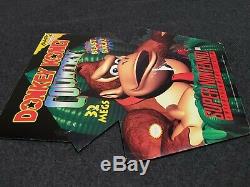 SNES Super Nintendo DONKEY KONG COUNTRY Store Display Sign Promo RARE