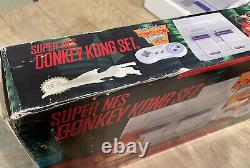 SNES Super Nintendo Donkey Kong Country Set WithBox, Console, Game, OEM Cables CIB