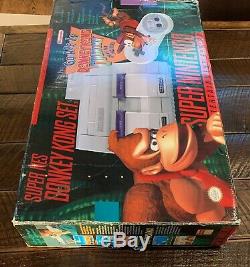 SNES Super Nintendo Donkey Kong Country System Bundle CIB Complete in Box + Game