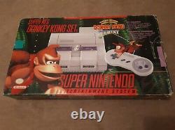 SNES Super Nintendo Donkey Kong Set CIB with 2 controllers and 12 games