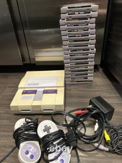 SNES Super Nintendo Entertainment System Game Bundle 17 Games