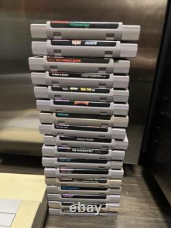 SNES Super Nintendo Entertainment System Game Bundle 17 Games