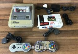 SNES Super Nintendo Entertainment System Games Console 2 Controllers 2 Games