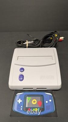 SNES Super Nintendo JR Authentic System Console Tested With 3rd Party Controller