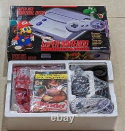 SNES Super Nintendo Jr. Console Complete CIB RARE