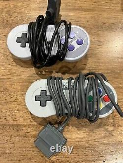 SNES Super Nintendo Jr SNS-101 Console Bundle with 2 Controllers & 6 Games