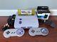 Snes Super Nintendo Jr Sns-101 Console With 68 Game Cartridge & 2 Controllers