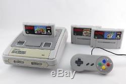 SNES / Super Nintendo Konsole + Mario Spiel, 2 Controller & ALLE Kabel