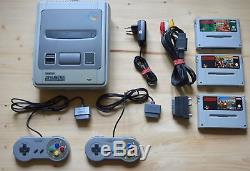 SNES Super Nintendo Konsole mit 2 Controller + Donkey Kong Country 1, 2, 3