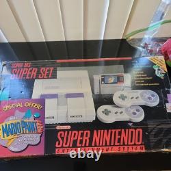 SNES Super Nintendo Mario Paint Set Console Set Complete and tested with box