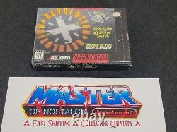 SNES Super Nintendo REVOLUTION X New Factory Sealed Game Aerosmith Rare