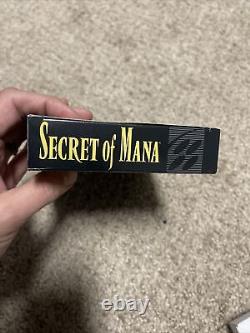 SNES Super Nintendo Secret Of Mana COMPLETE CIB Manual, Map & Box VGC CLEAN BOX