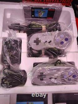 SNES Super Nintendo Super Set Complete in Box with Poster and Styrofoam TESTED