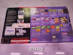 SNES Super Nintendo Super Set Complete in Box with Poster and Styrofoam TESTED