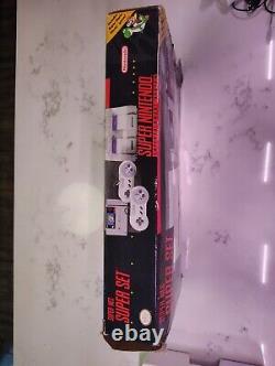 SNES Super Nintendo Super Set Complete in Box with Poster and Styrofoam TESTED