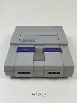SNES Super Nintendo System Console Bundle with 2 Controllers SNS-001 Tested