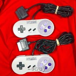 SNES/Super Nintendo System Original Console 2 Controllers! 100% TESTED! COMPLETE