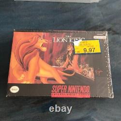 SNES The Lion King New Factory Sealed Super Nintendo SNES 1994 with Plastic Case