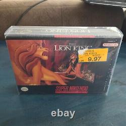 SNES The Lion King New Factory Sealed Super Nintendo SNES 1994 with Plastic Case