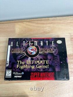 SNES Ultimate Mortal Kombat 3 CIB Super Nintendo Authentic Working Box Manual