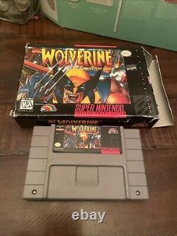 SNES Wolverine Adamantium Rage Video Game & Box Super Nintendo Used