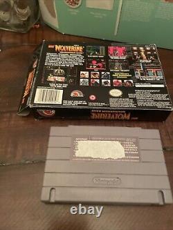 SNES Wolverine Adamantium Rage Video Game & Box Super Nintendo Used