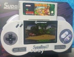 SUPABOY S Handheld SNES! Portable Super Nintendo PAL / NTSC Switch VGC