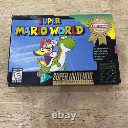 SUPER MARIO WORLD PLAYER'S CHOICE COMPLETE Nintendo SNES Tested Works