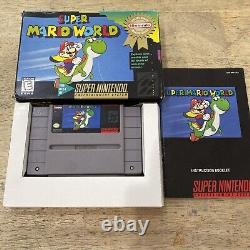 SUPER MARIO WORLD PLAYER'S CHOICE COMPLETE Nintendo SNES Tested Works