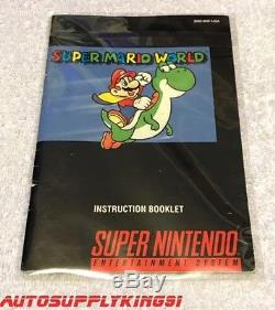 SUPER MARIO WORLD (Super Nintendo SNES, 1992) Game Complete CIB with Custom Box