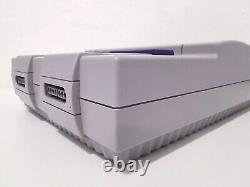 SUPER NINTENDO SNES CONSOLE, CLEANED AND TESTED, CABLES & 2 GAMES, Read Descrip