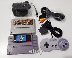 SUPER NINTENDO SNES CONSOLE, CLEANED AND TESTED, CABLES & 2 GAMES, Read Descrip