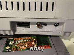 SUPER NINTENDO SNES Orignal Game CONSOLE, Cords, 2 Controllers, 4 Games TESTED