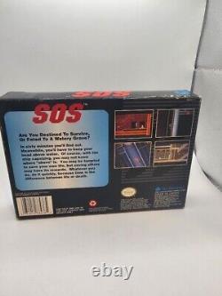 S. O. S. Snes Super Nintendo Very Clean And Complete In Box