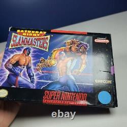Saturday Night Slam Masters (Super Nintendo SNES) Complete CIB with Manual