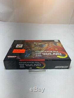 Sealed NEW Super Nintendo Contra 3 The Alien Wars game SNES