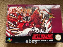 Secret Of Evermore Super Nintendo SNES Game Boxed Manual PAL Protector